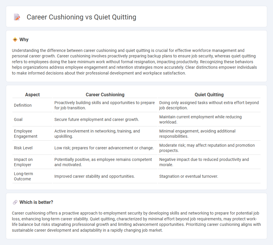 Career Cushioning vs Quiet Quitting in Employment