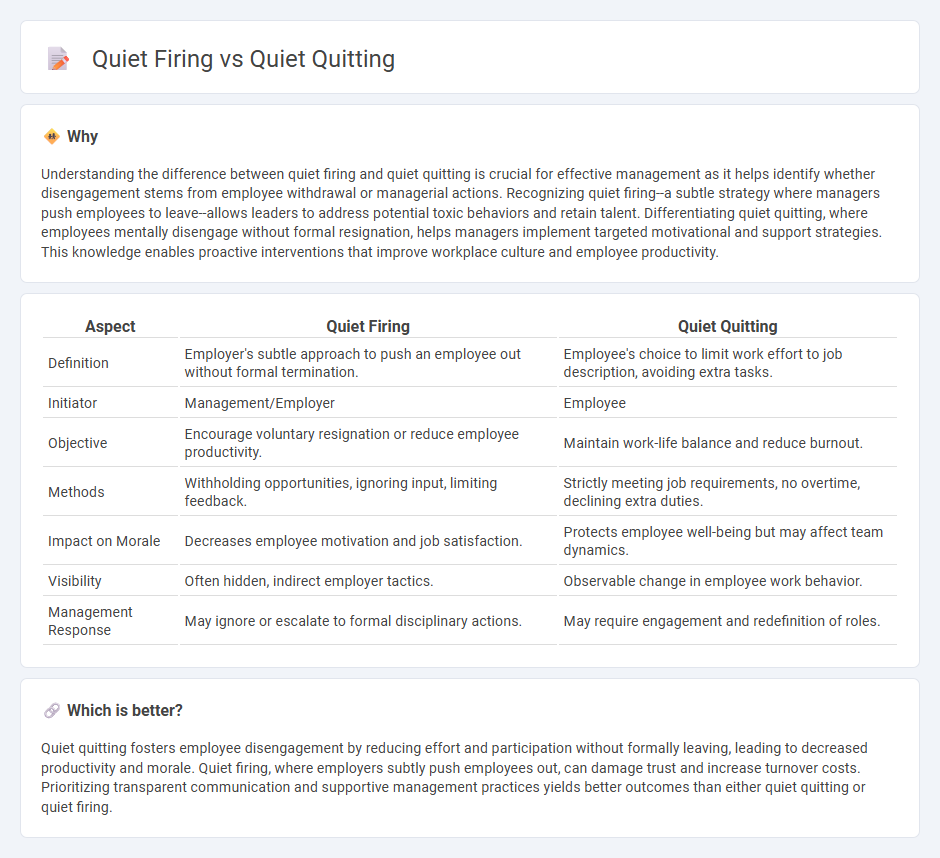 Quiet Firing vs Quiet Quitting in Management