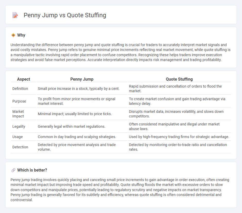 Penny Jump vs Quote Stuffing in Trading