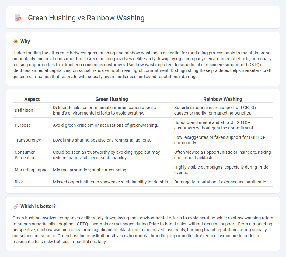 Green Hushing vs Rainbow Washing in Marketing