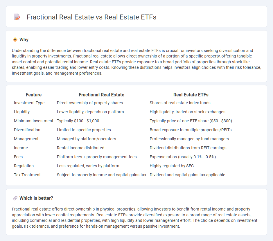 Fractional Real Estate vs Real Estate Etfs in Investment