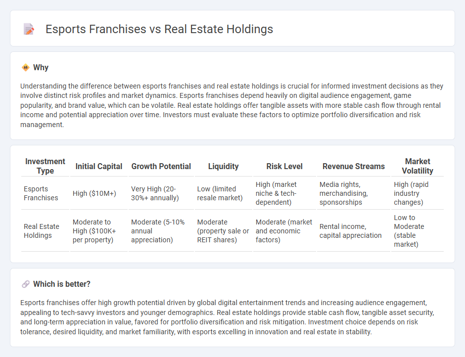 Esports Franchises vs Real Estate Holdings in Investment