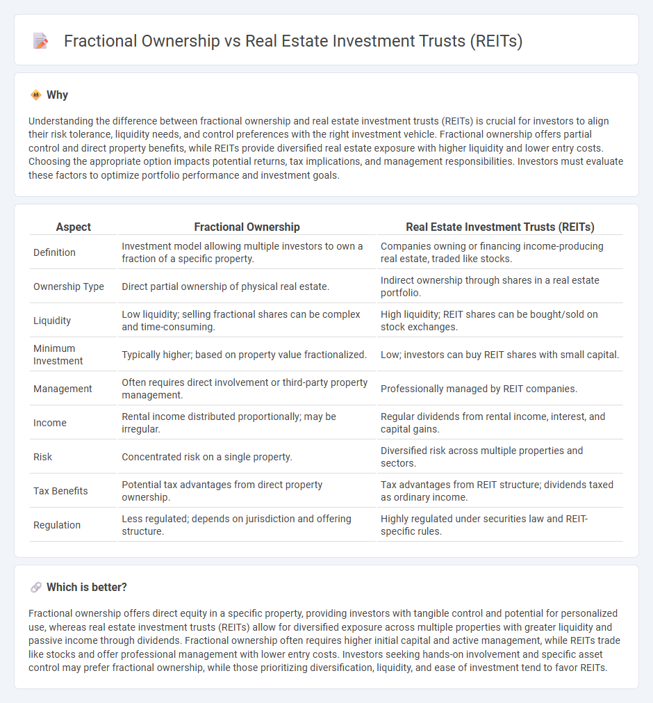 Fractional Ownership vs Real Estate Investment Trusts (Reits) in Investment