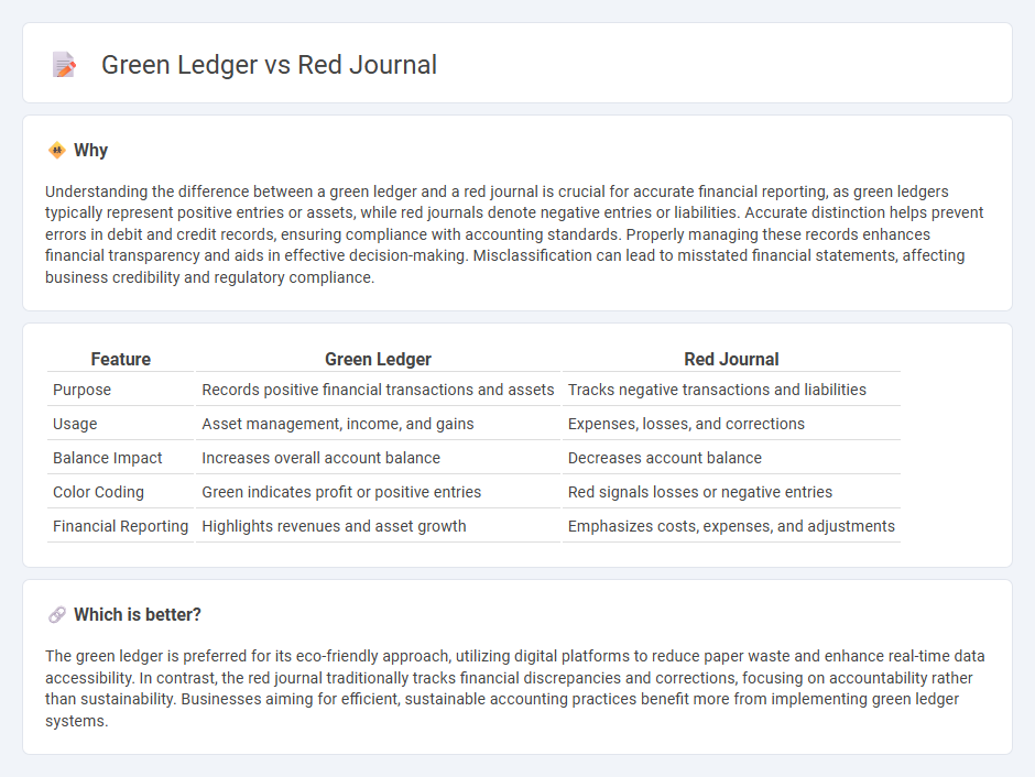 Green Ledger vs Red Journal in Accounting