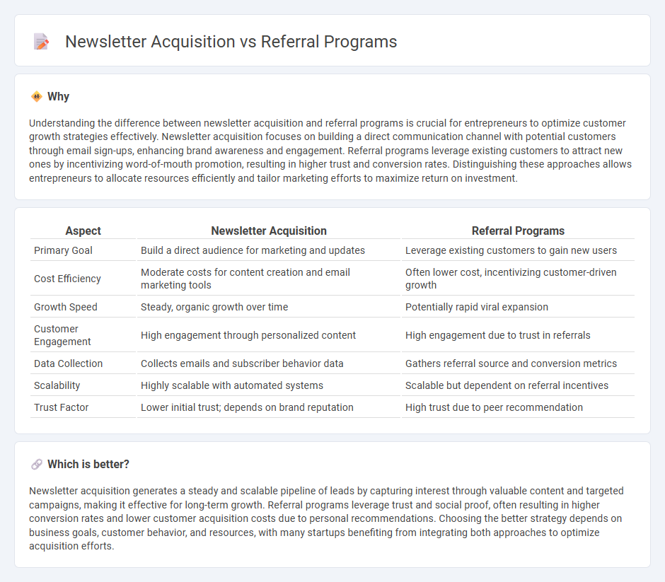 Newsletter Acquisition vs Referral Programs in Entrepreneurship