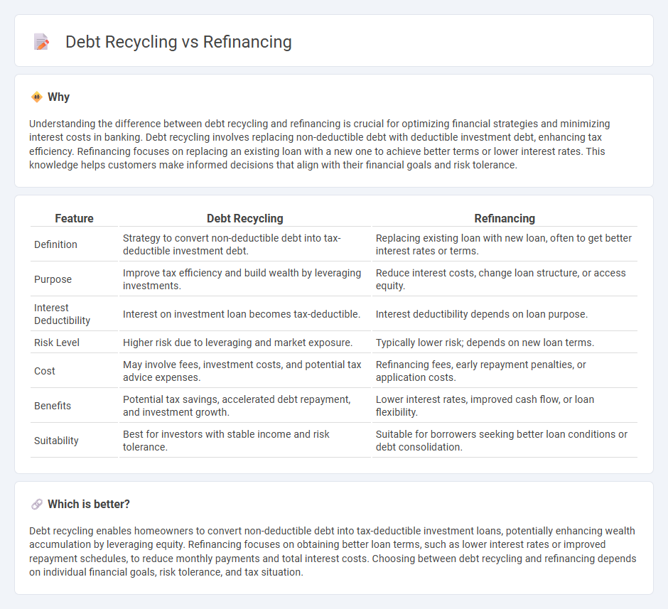 Debt Recycling vs Refinancing in Banking