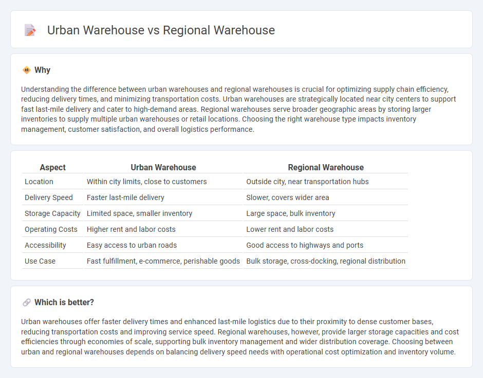 Urban Warehouse vs Regional Warehouse in Logistics