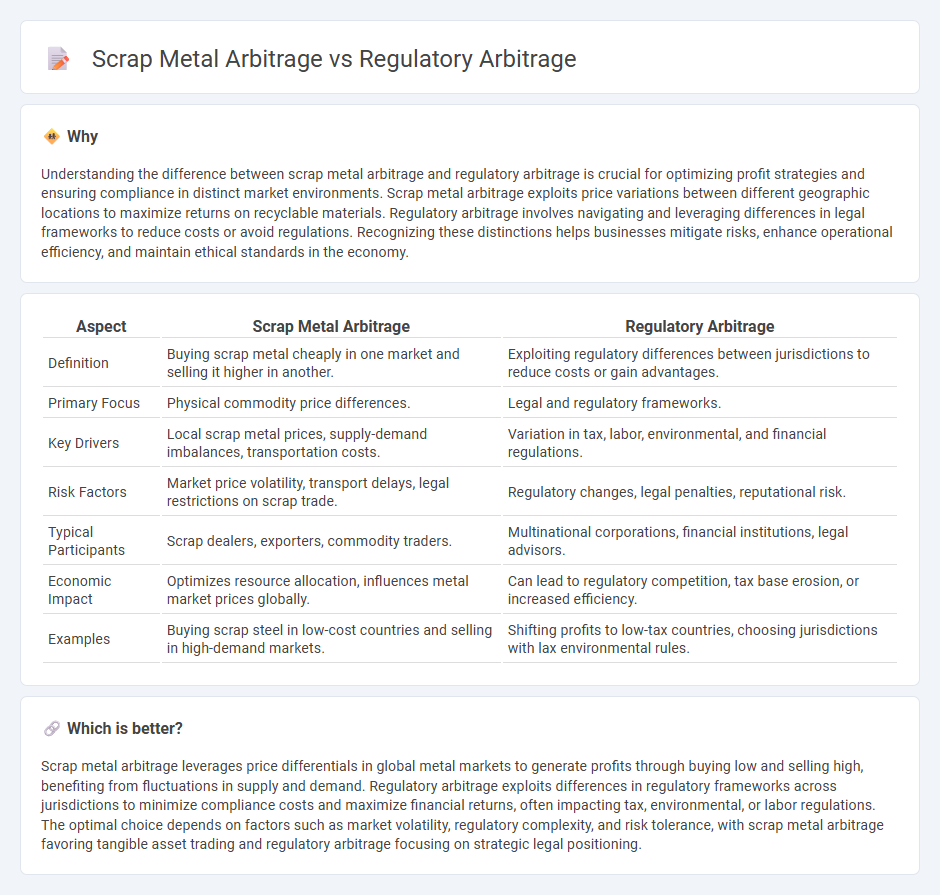 Scrap Metal Arbitrage vs Regulatory Arbitrage in Economy