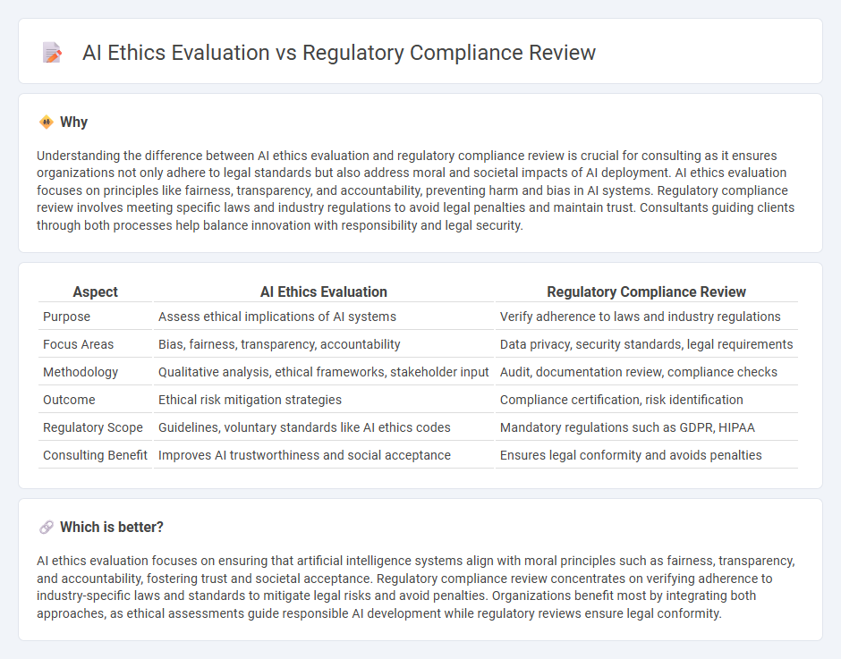 Ai Ethics Evaluation vs Regulatory Compliance Review in Consulting