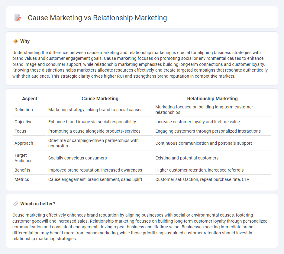 Cause Marketing vs Relationship Marketing in Marketing