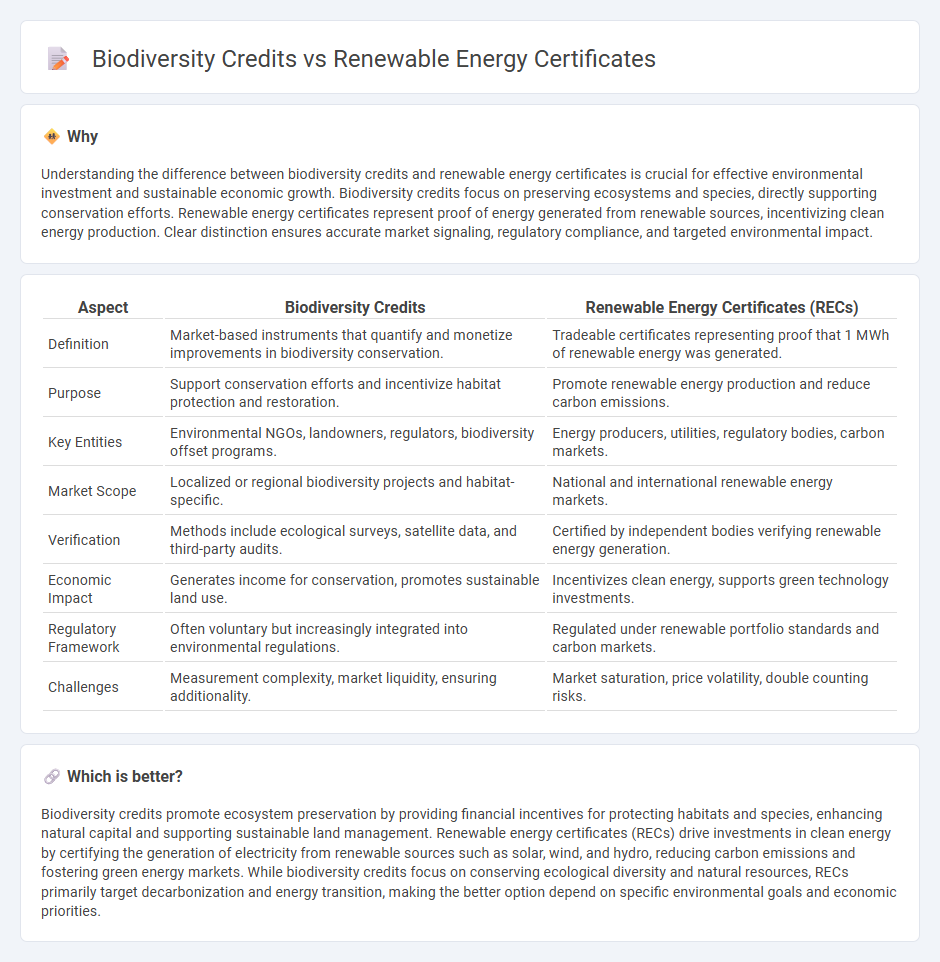 Biodiversity Credits vs Renewable Energy Certificates in Economy