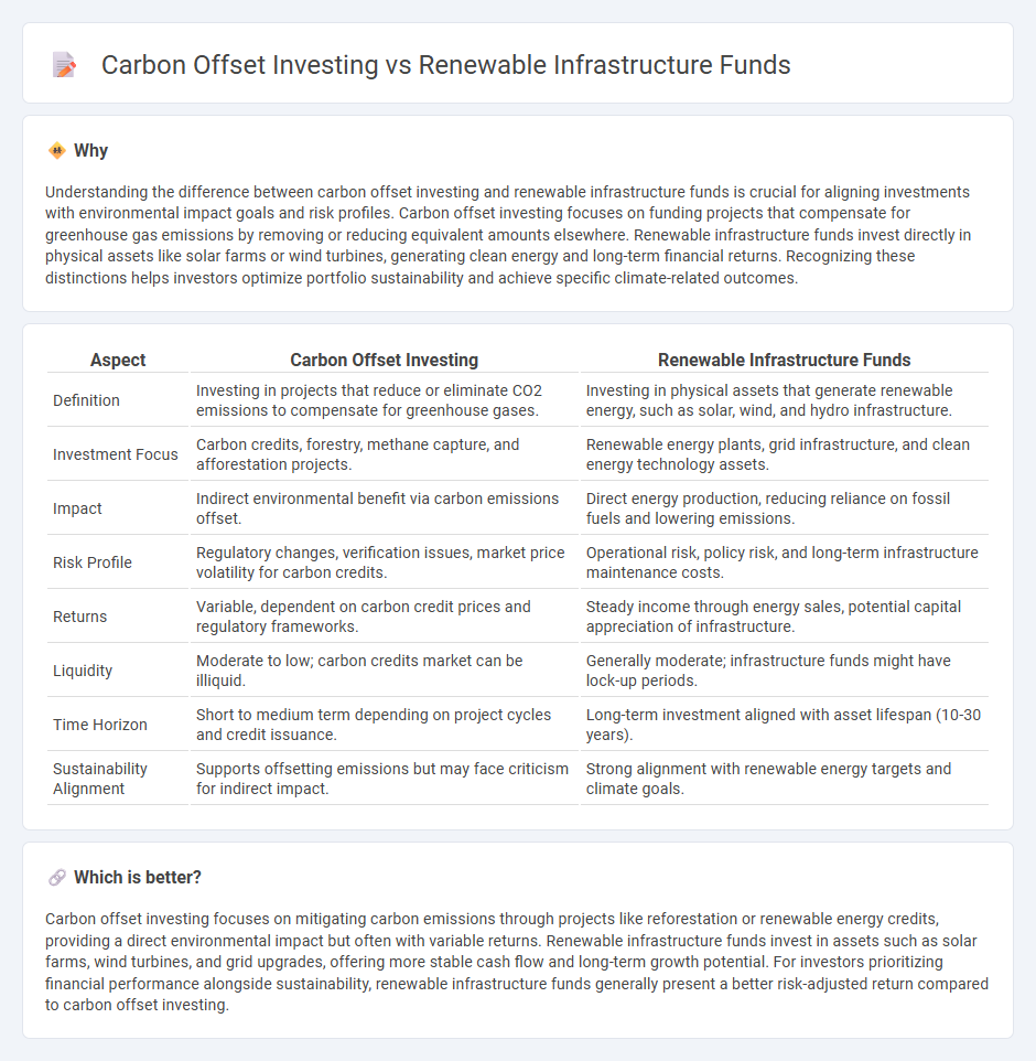 Carbon Offset Investing vs Renewable Infrastructure Funds in Investment