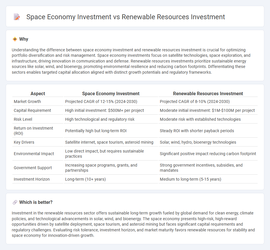 Space Economy Investment vs Renewable Resources Investment in Investment