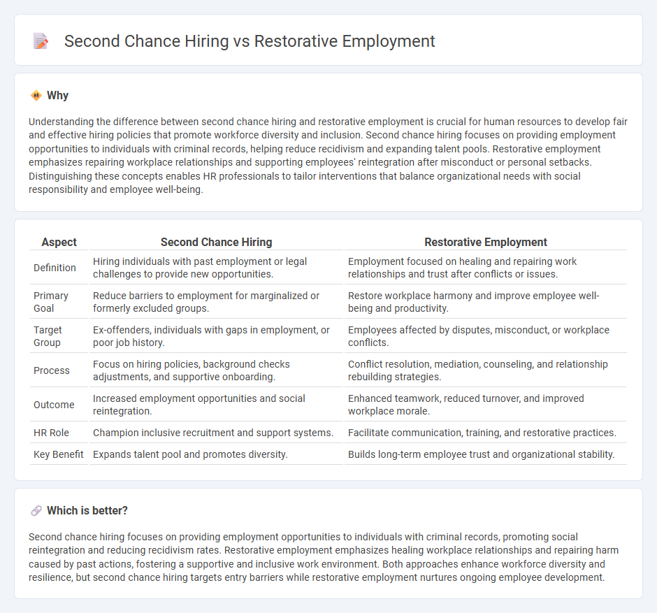 Second Chance Hiring vs Restorative Employment in Human Resources