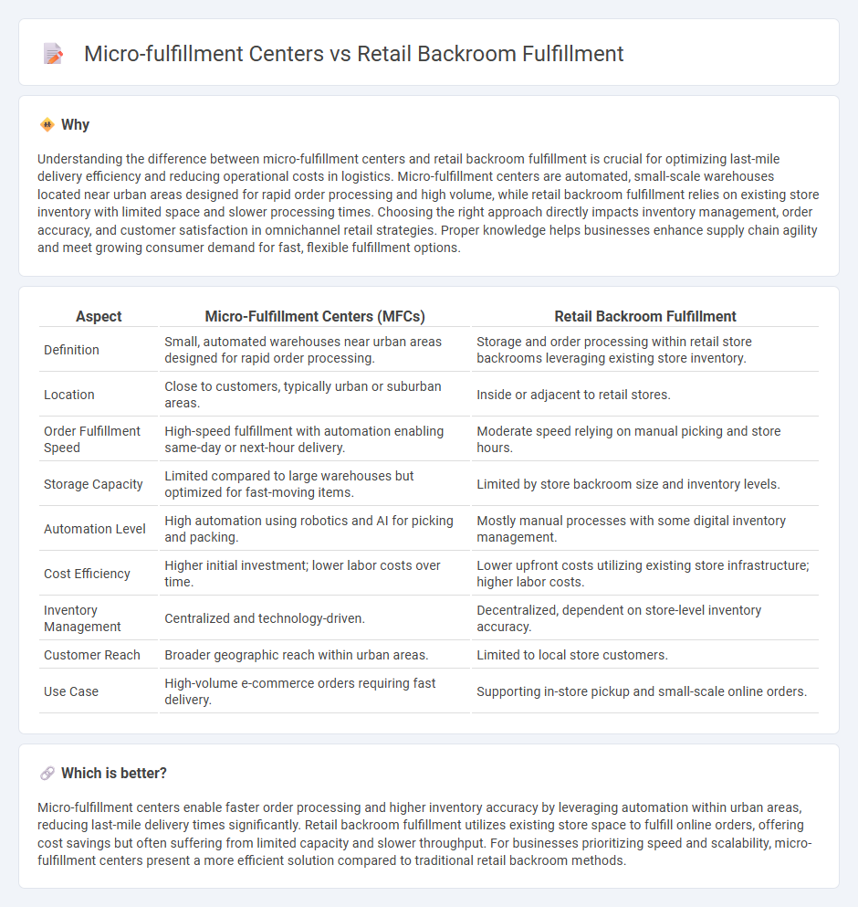 Micro-Fulfillment Centers vs Retail Backroom Fulfillment in Logistics