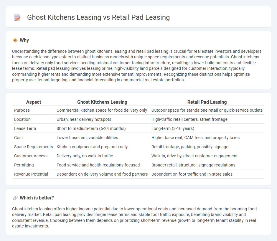Ghost Kitchens Leasing vs Retail Pad Leasing in Real Estate
