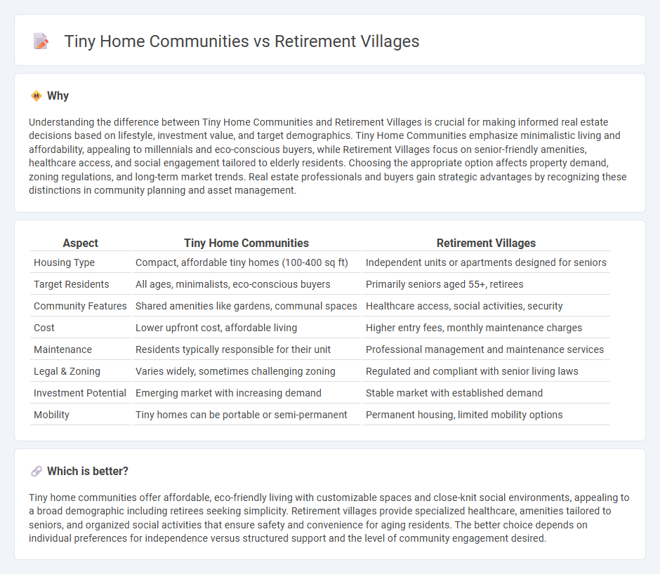 Tiny Home Communities vs Retirement Villages in Real Estate