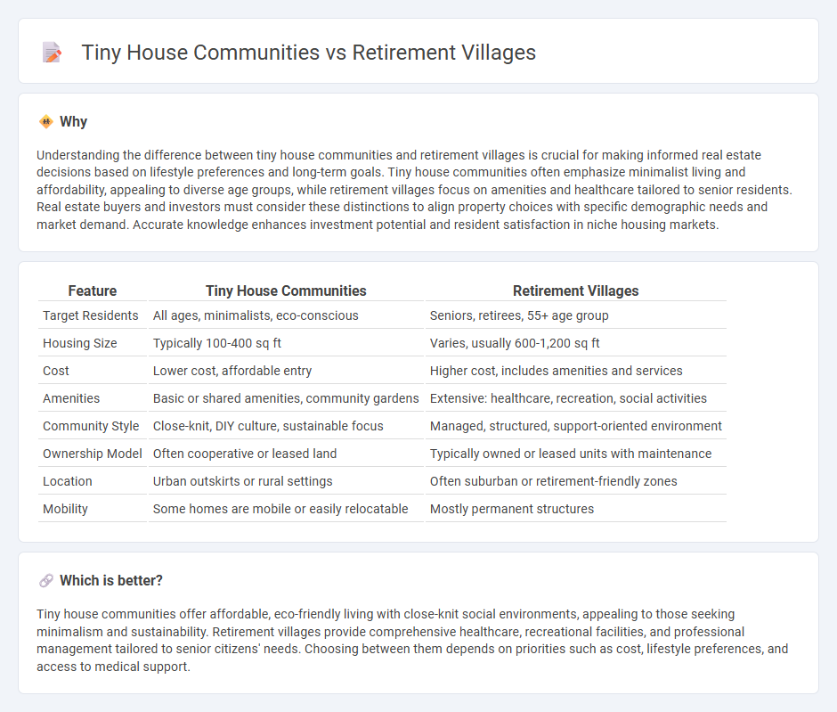 Tiny House Communities vs Retirement Villages in Real Estate