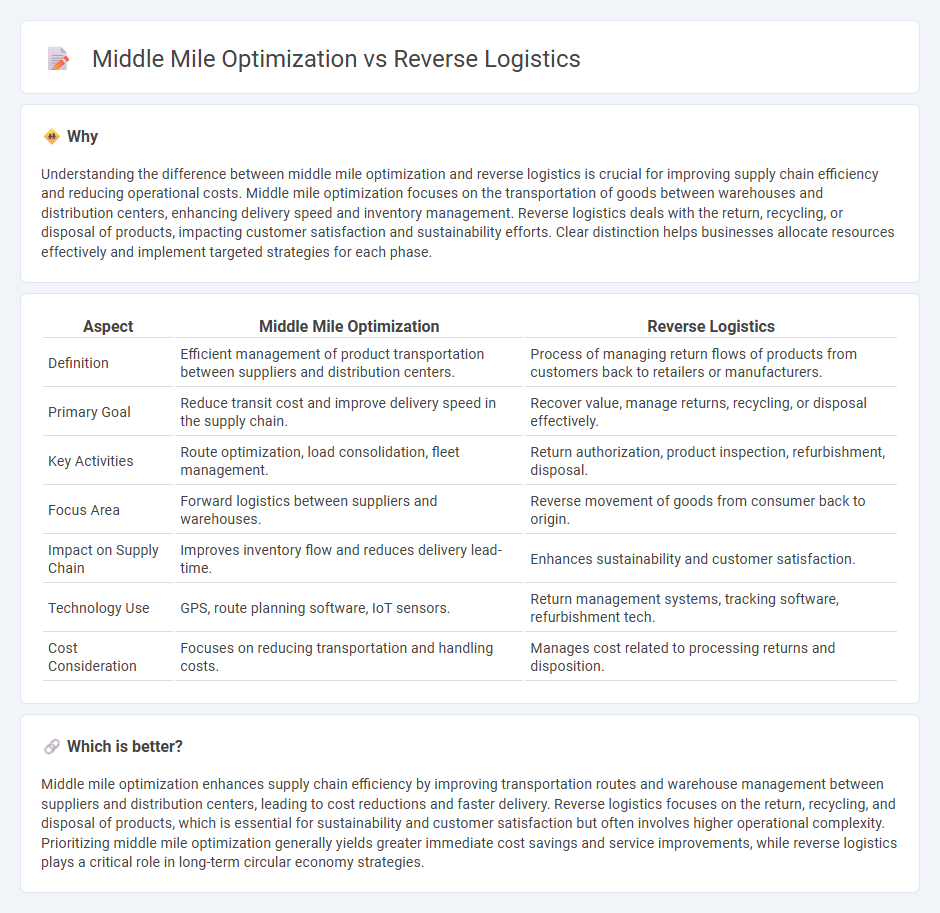 Middle Mile Optimization vs Reverse Logistics in Logistics