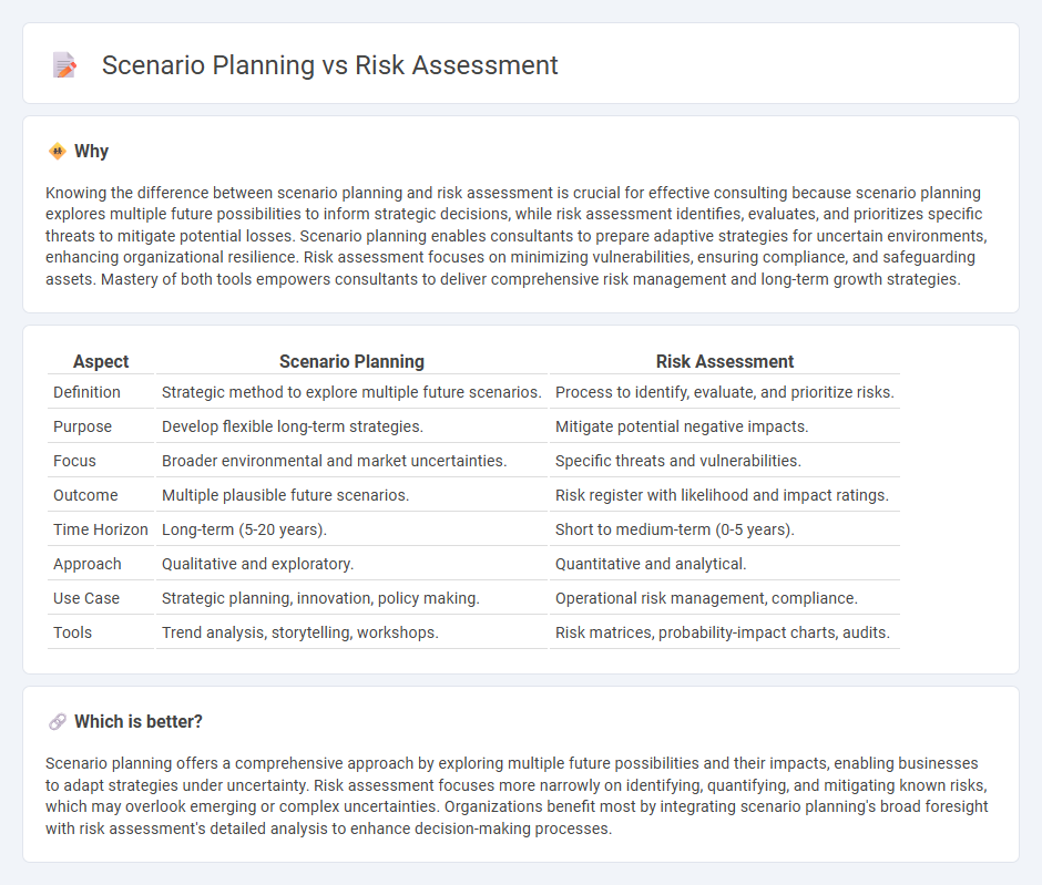 Scenario Planning vs Risk Assessment in Consulting