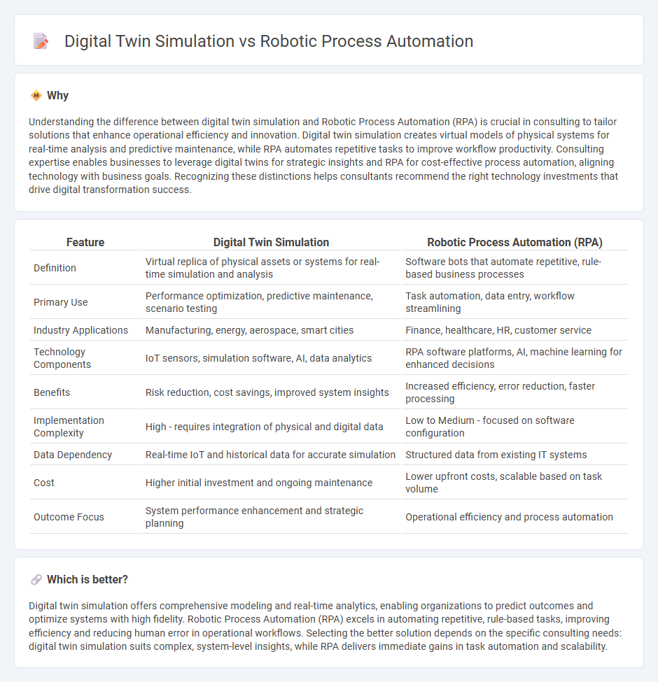 Digital Twin Simulation vs Robotic Process Automation in Consulting