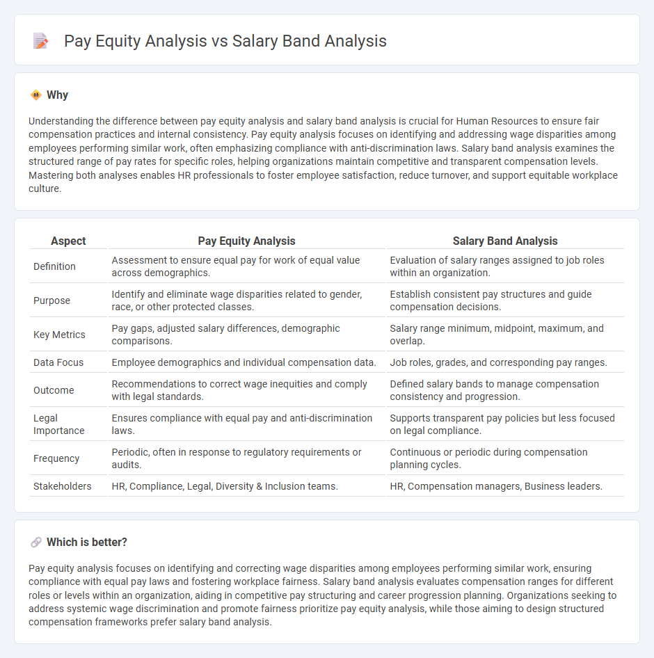 Pay Equity Analysis vs Salary Band Analysis in Human Resources