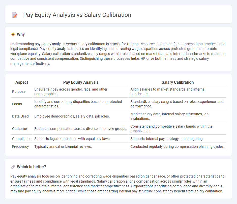 Pay Equity Analysis vs Salary Calibration in Human Resources
