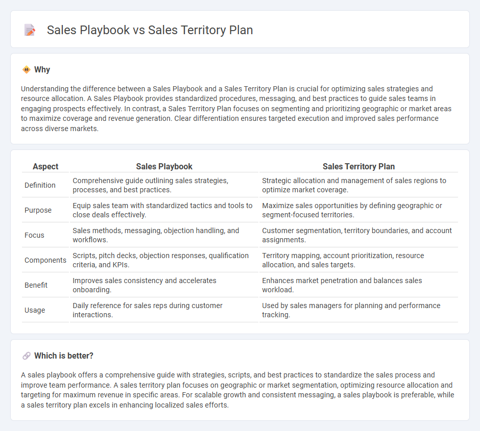 Sales Playbook vs Sales Territory Plan in Sales