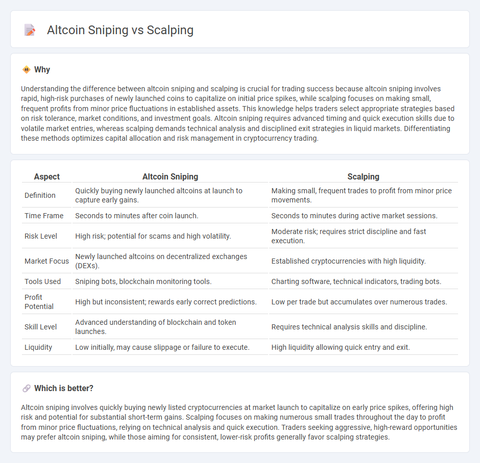 Altcoin Sniping vs Scalping in Trading