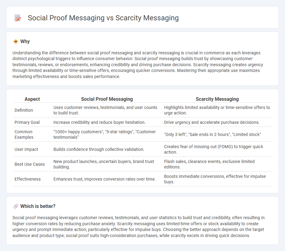 Social Proof Messaging vs Scarcity Messaging in Commerce