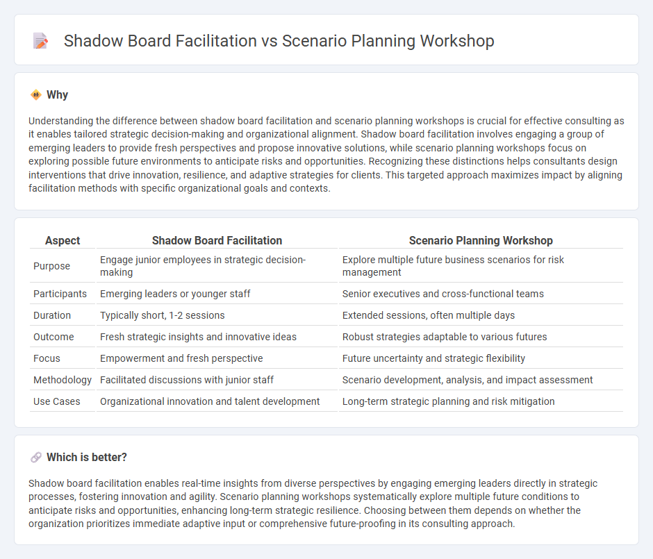 Shadow Board Facilitation vs Scenario Planning Workshop in Consulting