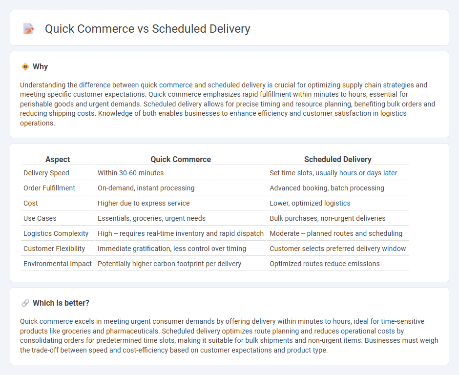Quick Commerce vs Scheduled Delivery in Logistics
