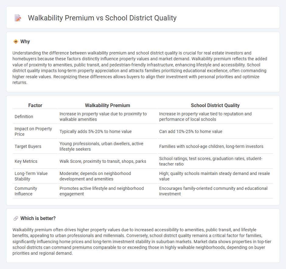 Walkability Premium vs School District Quality in Real Estate
