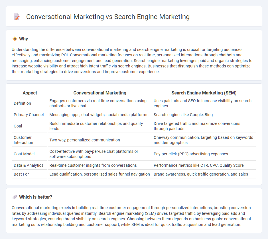 Conversational Marketing vs Search Engine Marketing in Marketing