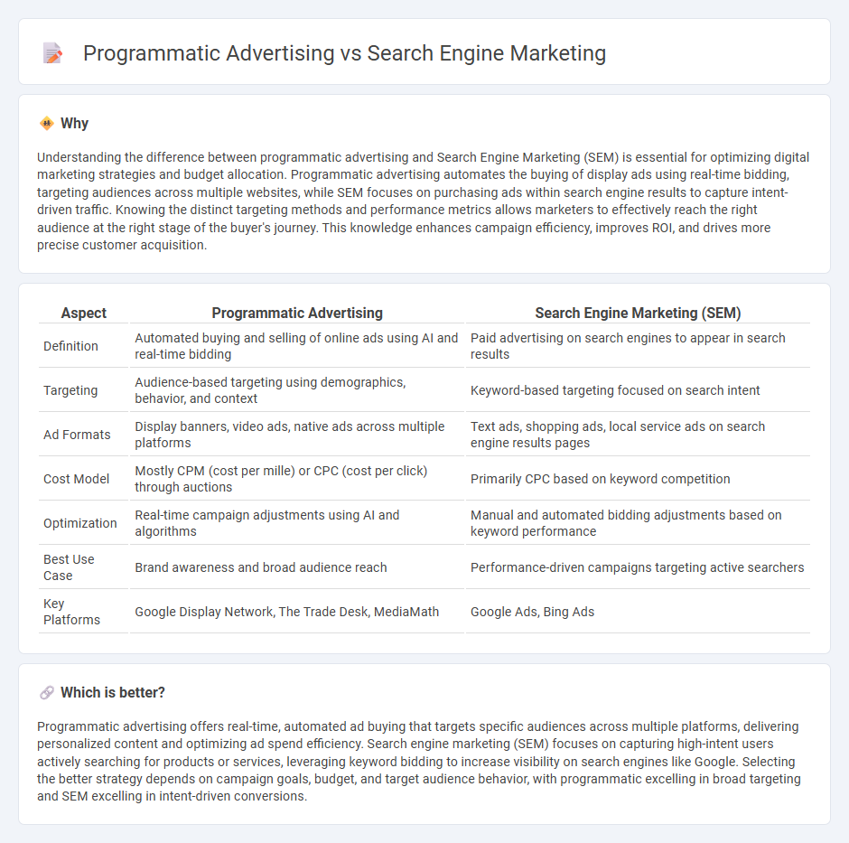 Programmatic Advertising vs Search Engine Marketing in Marketing