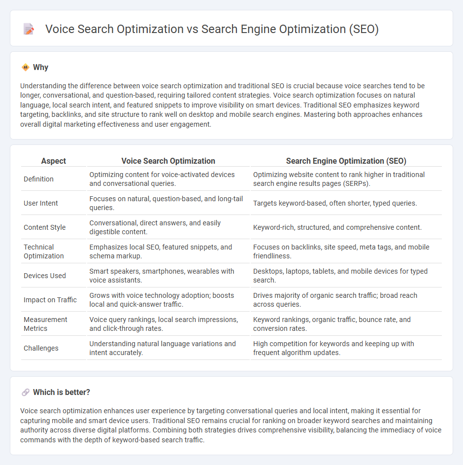 Voice Search Optimization vs Search Engine Optimization (Seo) in Marketing