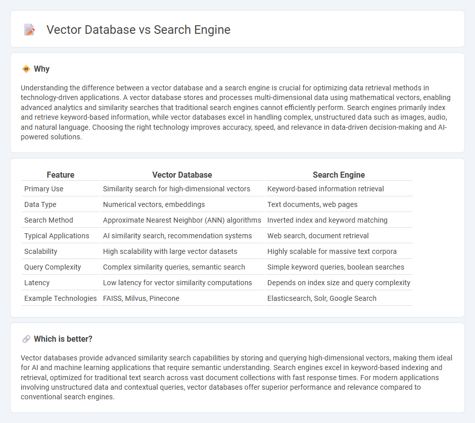Vector Database vs Search Engine in Technology