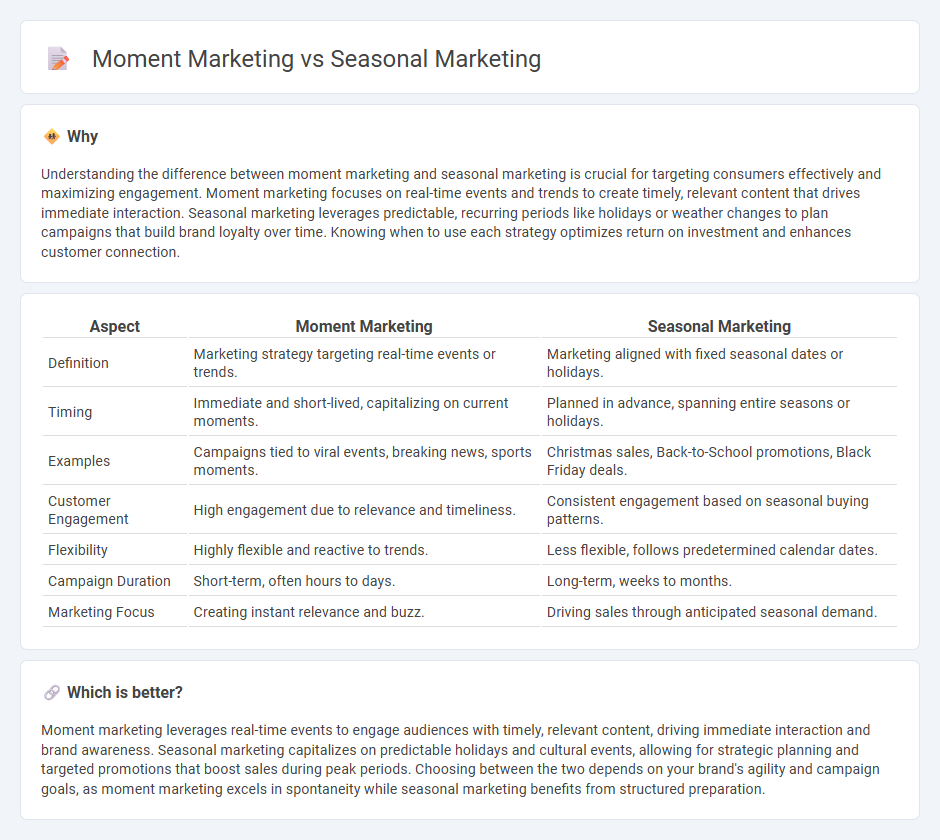 Moment Marketing vs Seasonal Marketing in Marketing
