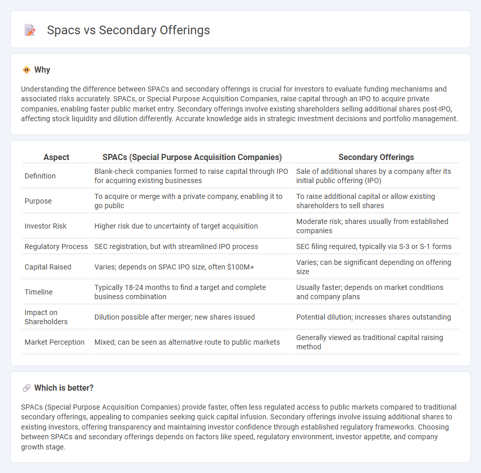 Spacs vs Secondary Offerings in Finance
