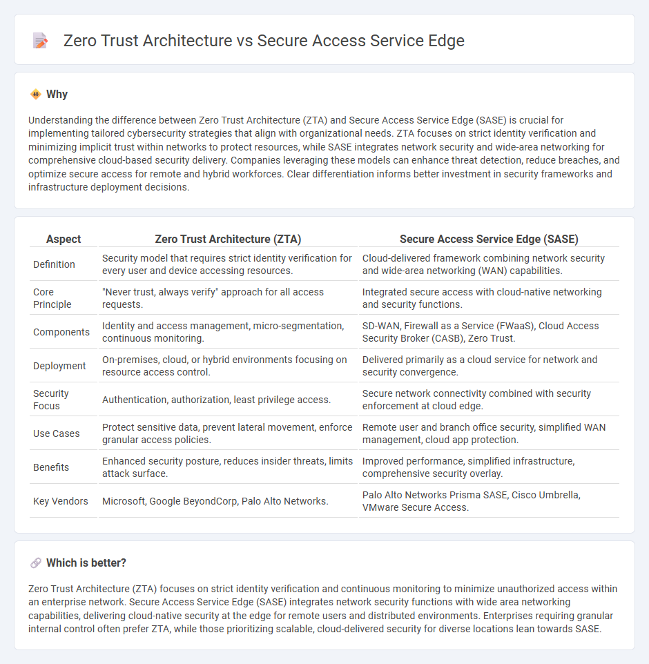 Zero Trust Architecture vs Secure Access Service Edge in Technology