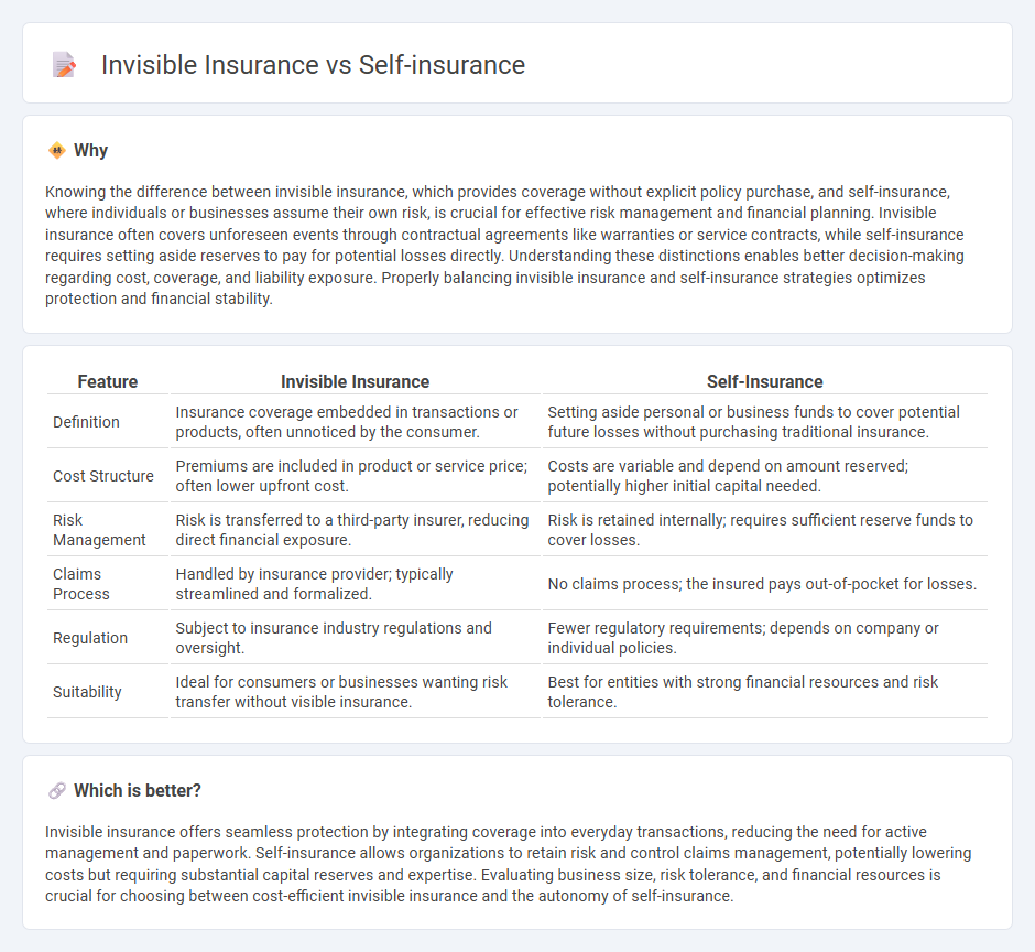 Invisible Insurance vs Self-Insurance in Insurance