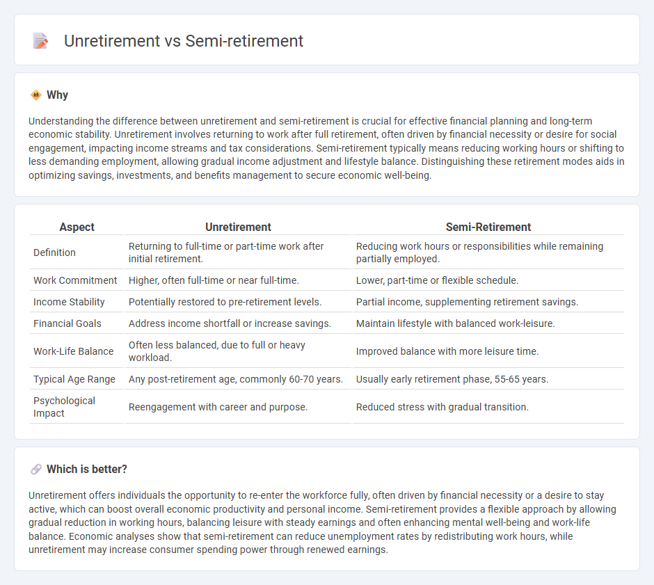 Unretirement vs Semi-Retirement in Economy