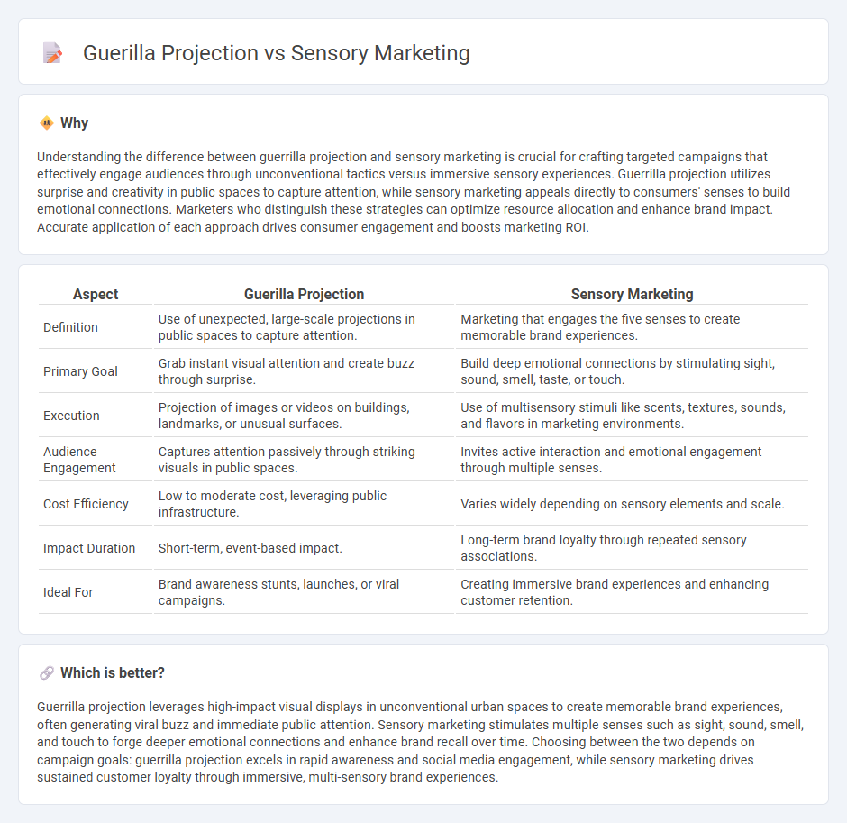 Guerilla Projection vs Sensory Marketing in Marketing