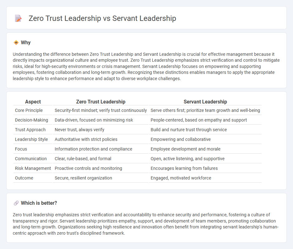 Zero Trust Leadership vs Servant Leadership in Management