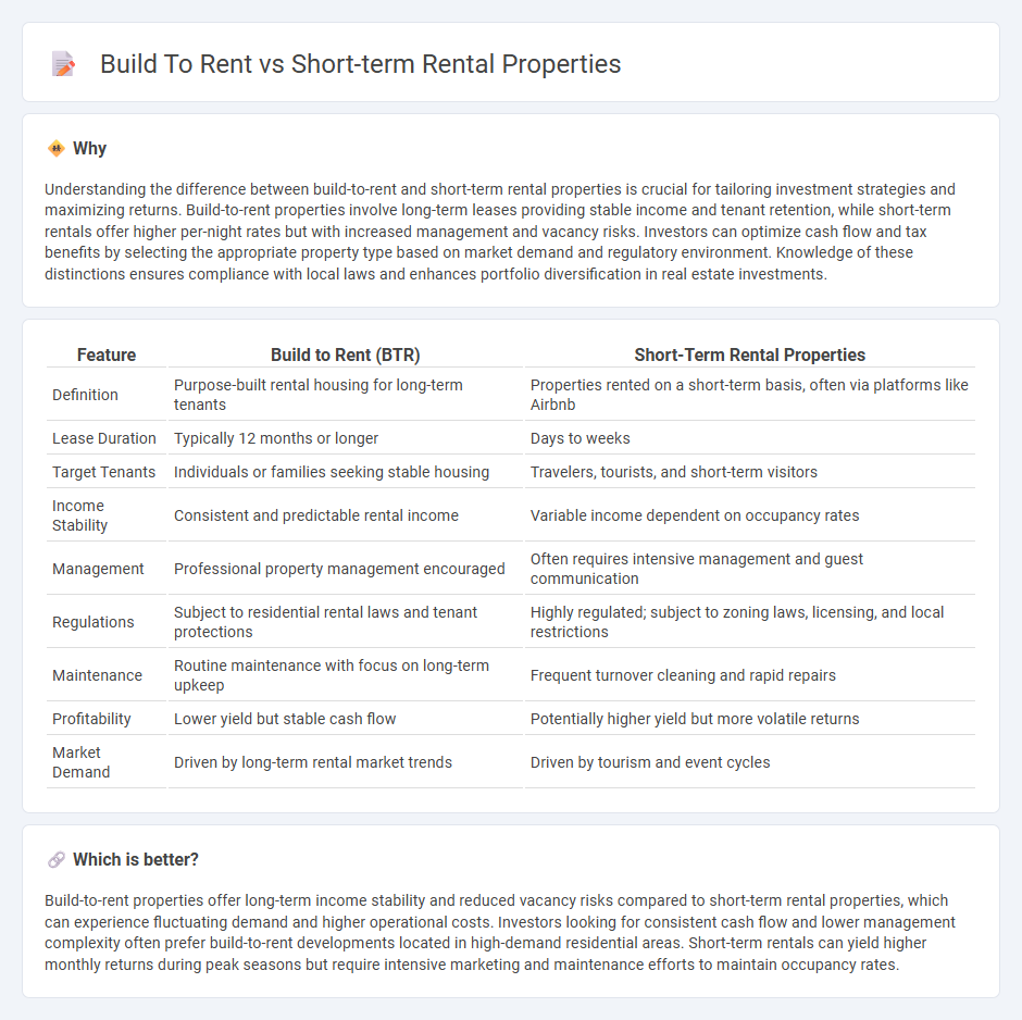 Build To Rent vs Short-Term Rental Properties in Real Estate