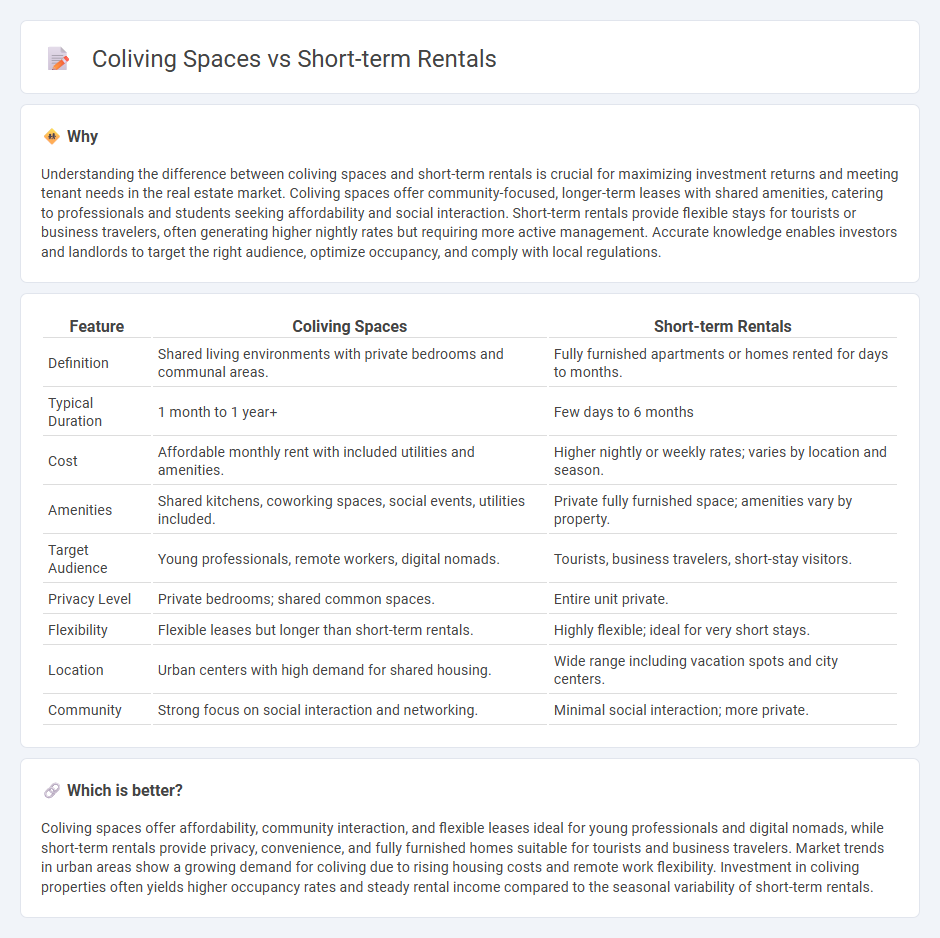 Coliving Spaces vs Short-Term Rentals in Real Estate
