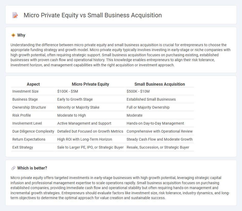 Micro Private Equity vs Small Business Acquisition in Entrepreneurship