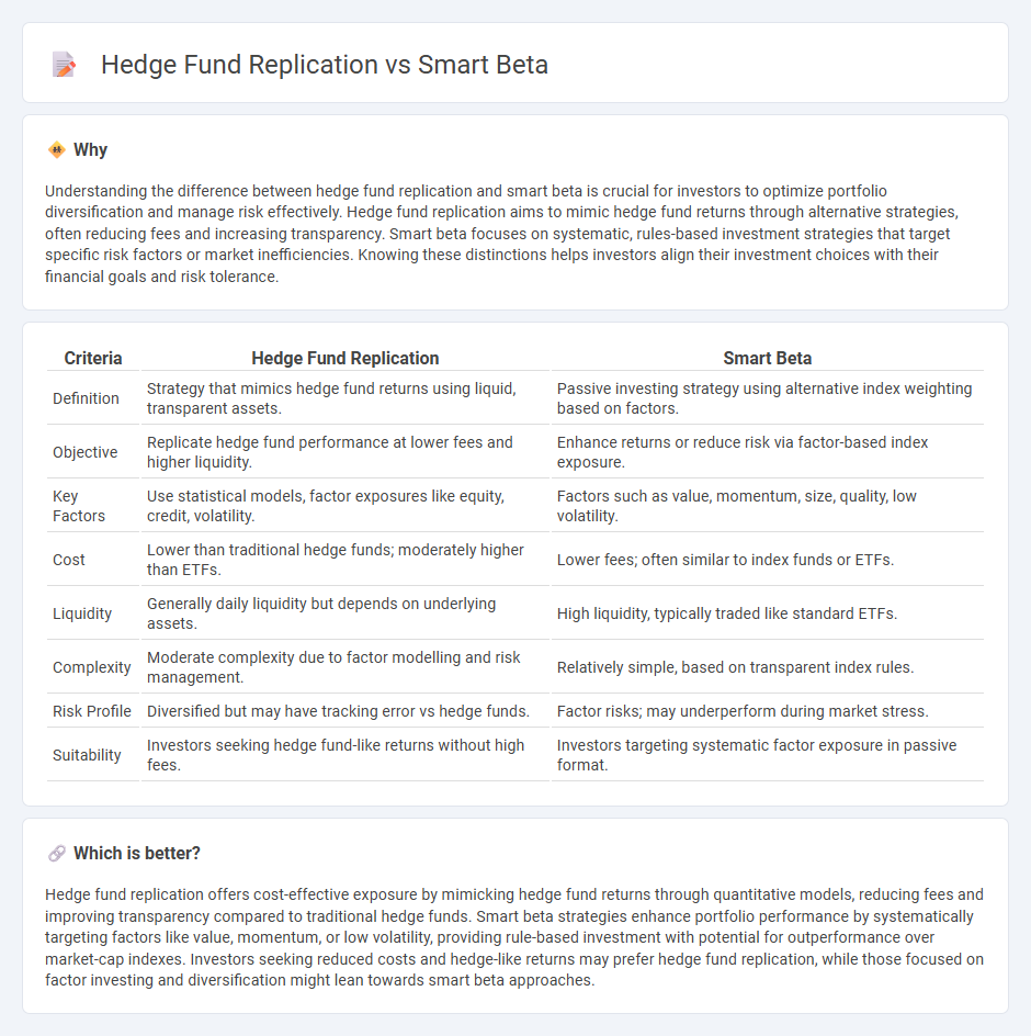 Hedge Fund Replication vs Smart Beta in Investment