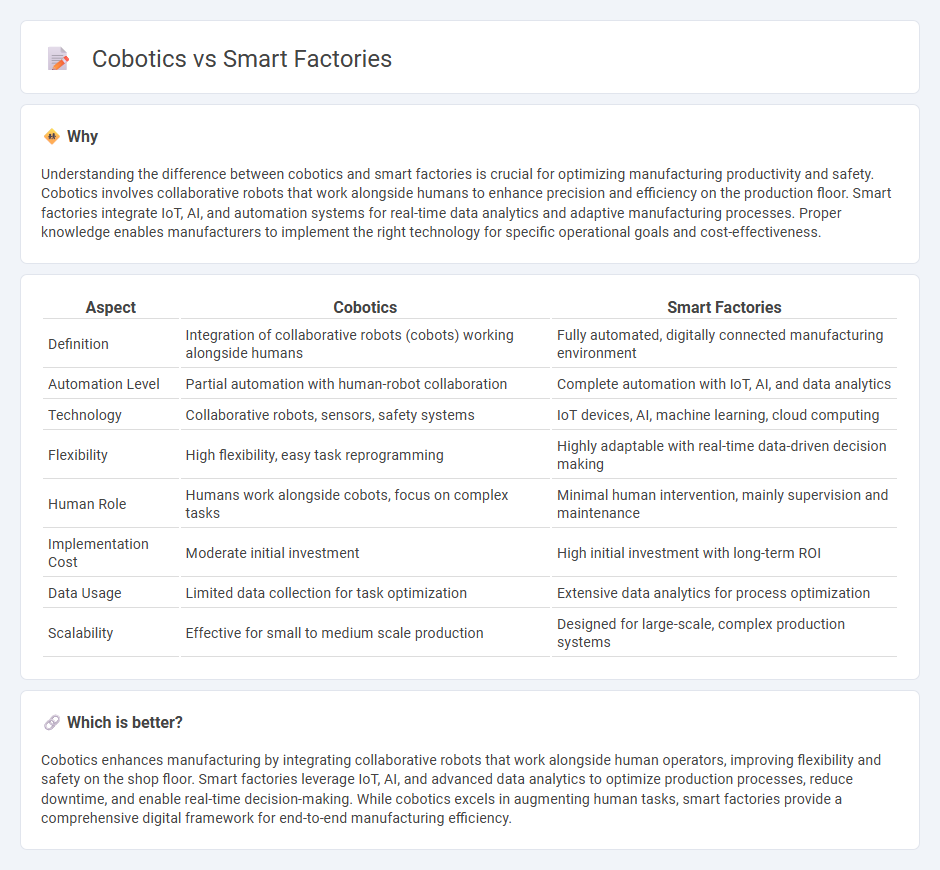 Cobotics vs Smart Factories in Manufacturing