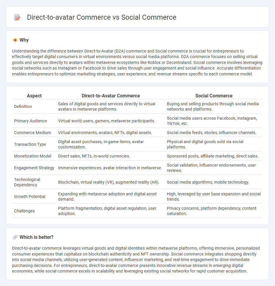 Direct-To-Avatar Commerce vs Social Commerce in Entrepreneurship